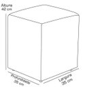 Ver imagem 3 de Kit 2 Puffs Quadrado Decorativo Suede Preto