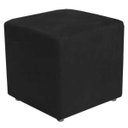 Ver imagem 2 de Kit 2 Puffs Quadrado Decorativo Suede Preto