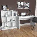 Ver imagem 2 de Conjunto para Escritório Mesa e Estante Nova Mobile Branco
