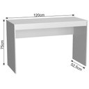 Ver imagem 6 de Conjunto para Escritório Mesa e Estante Nova Mobile Branco