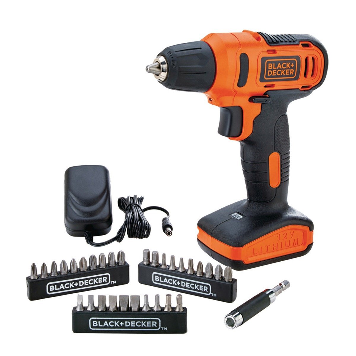 Furadeira e Parafusadeira 3/8 Polegadas Bateria Black Decker, Modelo Ld12sp, com 13 Acessórios e Cai