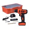 Furadeira e Parafusadeira 3/8 Polegadas Bateria Black Decker, Modelo Ld12sp, com 13 Acessórios e Cai - 13