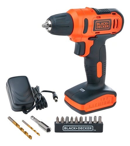 Furadeira e Parafusadeira 3/8 Polegadas Bateria Black Decker, Modelo Ld12sp, com 13 Acessórios e Cai - 18