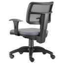 Ver imagem 6 de Kit 2 Cadeiras Giratórias Zip Executiva Ergonômica Escritório Couro Sintético Cinza - Lyam Decor