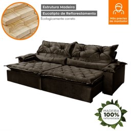 Sofá Retrátil e Reclinável 240cm Sparta - Movenzo Estofados - 5