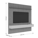 Ver imagem 3 de Home Ripado Flow 2.2 LED Nature com Off White - MóveisAqui Imcal Móveis