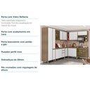 Ver mais imagens de Cozinha 10 Pçs Armário/Balcão Branco Laca Mel Vanilla