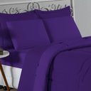 Ver imagem 3 de Kit Edredom Dupla Face + Jogo de Lençol Casal Viúva Nobre 6 Peças Malha 100% Algodão - Roxo