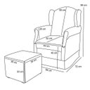Ver imagem 3 de Poltrona de Amamentação com Balanço e Puff Elisa P02 Suede Rosê - Lyam Decor