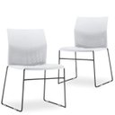 Ver imagem 4 de Kit 4 Cadeiras Fixa Base Preta Empilhável Connect Branco - Lyam Decor