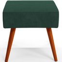 Ver imagem 3 de Puff Banqueta Decorativa com Pés Palito Lívia Suede Verde Musgo