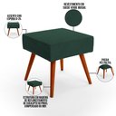 Ver imagem 4 de Puff Banqueta Decorativa com Pés Palito Lívia Suede Verde Musgo