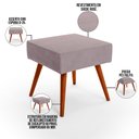 Ver imagem 4 de Puff Banqueta Decorativa com Pés Palito Lívia Suede Rosê