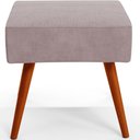 Ver imagem 3 de Puff Banqueta Decorativa com Pés Palito Lívia Suede Rosê
