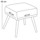 Ver imagem 5 de Puff Banqueta Decorativa com Pés Palito Lívia Suede Azul Marinho