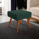 Ver imagem 2 de Kit 2 Puffs Banqueta Decorativa com Pés Palito Lívia Suede Verde Musgo