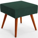 Ver imagem 3 de Kit 2 Puffs Banqueta Decorativa com Pés Palito Lívia Suede Verde Musgo