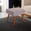 Ver imagem 2 de Kit 2 Puffs Banqueta Decorativa com Pés Palito Lívia Suede Rosê