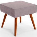 Ver imagem 3 de Kit 2 Puffs Banqueta Decorativa com Pés Palito Lívia Suede Rosê