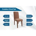 Ver imagem 3 de Mesa Cozinha Patricia C/ Tampo Madeirado C/ Vidro Canto Reto 160x80cm e 6 Cadeiras Taís Savana-
