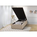 Ver imagem 2 de Cama Box Baú Solteiro 88x188 Base em Madeira de Eucalipto Resistente para Organização do Quarto Cor