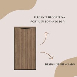 Armário para Escritório 2 Portas Ii Y37 | Artany:nogal/preto - 9