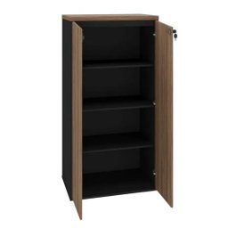 Armário para Escritório 2 Portas Ii Y37 | Artany:nogal/preto - 3