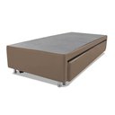 Ver imagem 1 de Base Box Solteiro com Auxiliar Mola Bonnel Sintético Bege 50x88x188