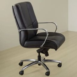 Cadeira de Escritório Diretor Executiva New Onix Couro Ecológico Preto - Lyam Decor - 4