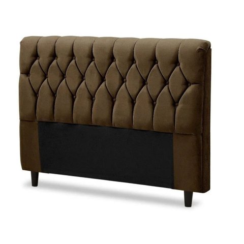 Cabeceira Cama Box Casal King Size 195cm Eloá Estofada Suede Premium