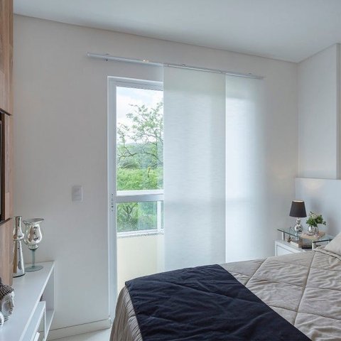 Persiana Painel (2,60Lar. x 2,00Alt.) Tecido Translucido Branco - Vogaflex
