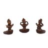 Trio de Budas Sábios Surdo, Cego e Mudo 14 Cm em Resina:bronze - 2