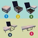 Ver imagem 4 de Puf Cama Pc01_mm 05 que Se Transforma em Sofá Cama Resistente e Confortável em Sued