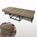 Ver imagem 3 de Puf Cama Pc01_mm 05 que Se Transforma em Sofá Cama Resistente e Confortável em Sued