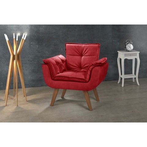 Poltrona Opala Vermelho 1 Lugar Akisalla Móveis