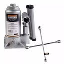 Ver imagem 1 de Kit Macaco Hidráulico Garrafa 4T +Chave Roda 4 Bocas Starfer