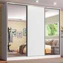 Ver imagem 1 de Guarda Roupa Infantil Madesa Logan 100% Mdf 3 Portas de Correr com Espelhos
