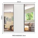 Ver imagem 3 de Guarda Roupa Infantil Madesa Logan 100% Mdf 3 Portas de Correr com Espelhos