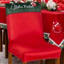 Ver imagem 3 de Kit Capas de Cadeira Jantar Estampadas Natalina Ajustável C/ Elástico 04 Pçs - Árvore de Natal