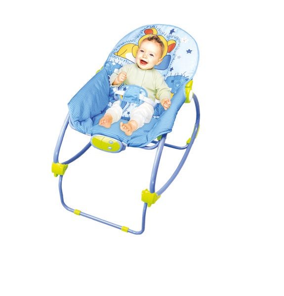 Cadeira Descanso Bebê Vibratória Musical Baby Style Cor:Verde Verão - 2