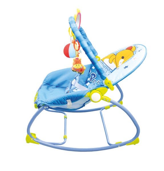 Cadeira Descanso Bebê Vibratória Musical Baby Style Cor:Verde Verão - 3