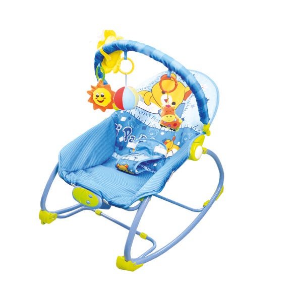 Cadeira Descanso Bebê Vibratória Musical Baby Style Cor:Verde Verão - 1