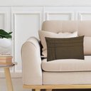 Ver imagem 2 de Kit 2 Capas para Almofada Drapeada Line T Retangular em Veludo Várias Cores Cor:marrom Camurça