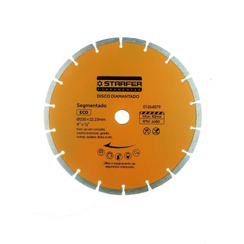 Disco Diamantado Segmentado Starfer Eco 9 Polegadas