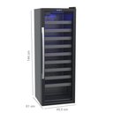 Ver imagem 3 de ADEGA PIUBELLA 200 PARA 50 GARRAFAS PRETO 127 V