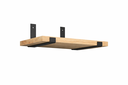 Ver imagem 1 de Kit Prateleira Pinus 40x15 C/ Mão Francesa Preta/zincada