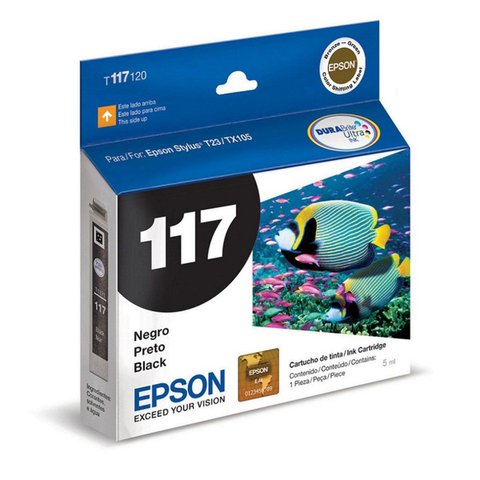 Cartucho de Tinta Epson 117 Preto T117 T1171 T23 T24 Tx105 Tx115 Original 5 Ml