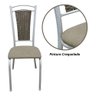 Kit 6 Cadeiras Paris Branca Cozinha Aço Tubolar Confortável Jantar - 3