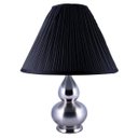 Ver imagem 1 de Abajur Charlot 51cm Base Metal Escovado E27 Max 60W Cúpula Preta