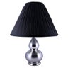 Abajur Charlot 51cm Base Metal Escovado E27 Max 60W Cúpula Preta - 1
